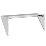Wall Shelf 75x30x31 cm Silver Stainless Steel 30275