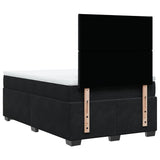 Box Spring Bed with Mattress Black 120x190 cm Small Double Velvet 3290854