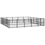 Outdoor Dog Kennel Steel 23.52 m 3124635
