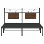 Bed Frame without Mattress Brown Oak 140x190 cm Engineered Wood 4106841