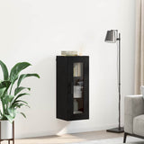 Wall Mounted Cabinet Black Oak 34.5 x 34 x 90 cm 882627