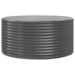 Garden Raised Bed Anthracite 140x140x68 cm Galvanised Steel 319091