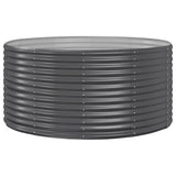 Garden Raised Bed Anthracite 140x140x68 cm Galvanised Steel 319091
