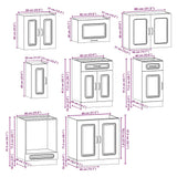 8 Piece Kitchen Cabinet Set Kalmar Grey Sonoma Engineered Wood 3314827
