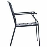 Stackable Garden Chair Set 5 pcs Anthracite Powder-coated Steel 3283769