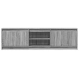 TV Cabinet with LED Grey Sonoma 180x34x50 cm Engineered Wood 3307917