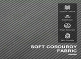 Small Two-Seater Corduroy Sofa - Grey T3398P330361