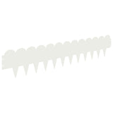 Lawn Edging 20 pcs 103 x 20 cm Steel White 8008676