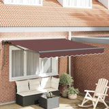 Retractable Awning Brown 300 x 250 cm Polyester and Metal 3329958