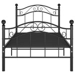 Bed Frame without Mattress Black Metal 90x200 cm 324988