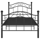 Bed Frame without Mattress Black Metal 90x200 cm 324988