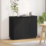 LED Sideboard Black Oak 90 x 32 x 75 cm Engineered Wood 869675