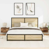 Wall-mounted Bedside Cabinet 2 pcs Old Wood Engineered Wood 863079
