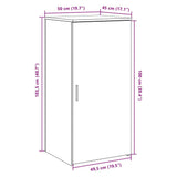 Storage Cabinet Concrete Grey 50x45x103.5 cm Engineered Wood 859045