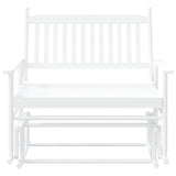 Glider Bench White 118x70x104.5 cm Solid Wood Poplar 4008868