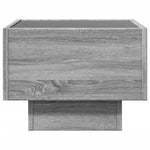 ZNTS Side Table with LED Grey Sonoma 40x40x30 cm Engineered Wood 847502