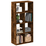 Room Divider Bookcase Smoked Oak 69.5x29x137.5 cm Engineered Wood 858025
