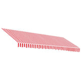 Replacement Fabric for Awning Red and White Stripe 4.5x3 m 367718