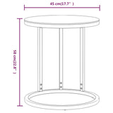 ZNTS Side Table Gold and Black 45 cm Tempered Glass 331662