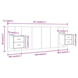 Bed Headboard with Cabinets Sonoma Oak Engineered Wood 3115710