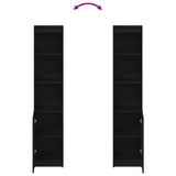 Highboard Black Oak 37.5x35x180 cm Engineered Wood 861671