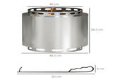 Smokeless Fire Pit, 48.5cm Portable Wood pit with Poker for Garden Camping Bonfire T3398P320116