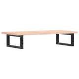 Basin Shelf Wall Mounted Steel and Solid Wood Oak 3302545