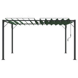 Gazebo with Louvered Roof 3 x 4 x 2.14 m Green 42030525