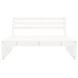 Garden Middle Sofa White Solid Pine Wood 120x80 cm Modular 825745