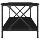 Coffee Table Black 100x50x45 cm Engineered Wood and Iron 823307