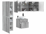 Bathroom Cabinet Set 5 pcs Grey Sonoma Engineered Wood 3407340