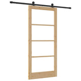 Sliding Door ORKDAL Natural and Black 93 x 202 cm 3332035