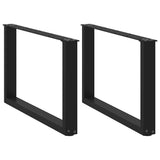 Coffee Table Legs U-Shaped 2 pcs Black 70x cm Steel 4013164