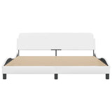 Bed Frame "Dover" White 183x213 cm Faux Leather 373309