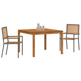Garden Dining Set 3 pcs Grey Solid Acacia Wood 3365530
