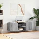 Record Cabinet Grey Sonoma 121x38x48 cm Engineered Wood 831674