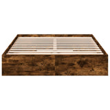 Bed Frame with Drawers without Mattress Smoked Oak 160x200 cm 3280647