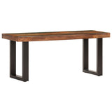 Bench 110 cm Solid Reclaimed Wood and Steel 286458