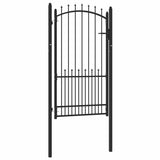 Fence Gate with Spikes EMMEN 100 x 175 cm Powder-coated steel 146401
