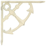 Wall Shelf Brackets 12 pcs Antique White 21 x 21 x 3.5 cm Steel 42038912