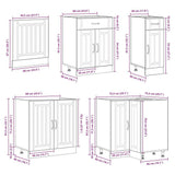 11 Piece Kitchen Cabinet Set "Lucca" White Engineered Wood 3314891
