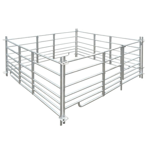 4-Panel Sheep Pen Galvanised Steel 183 x 183 x 92 cm 141815