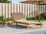 Sunlounger Cushion GEMERT 100% Polyester Sand 200 x 80 x 3 cm 948562