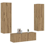 Wall Mounted TV cabinets 3 pcs Artisan Oak Engineered Wood 3328966