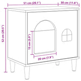 Cat House Gloss White 51 x 30 x 52 cm Engineered Wood 8000666