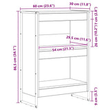 Book Cabinet Sonoma 60 x 30 x 86.5 cm Engineered Wood 886385