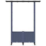 Raised Bed with Trellis and Roof Grey 124.5 x 40 x 142 cm PP 3423031