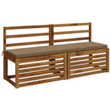 2-Piece Bench Cushions SOEST 2 pcs 100% Polyester Taupe 948959