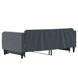 Daybed with Trundle without Mattress Dark Grey 90x190 cm Single 3197154