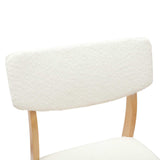 Dining Chairs 2 pcs Natural 48 x 49 x 95 cm Solid Rubber Wood 42020482